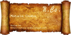 Matala Csaba névjegykártya